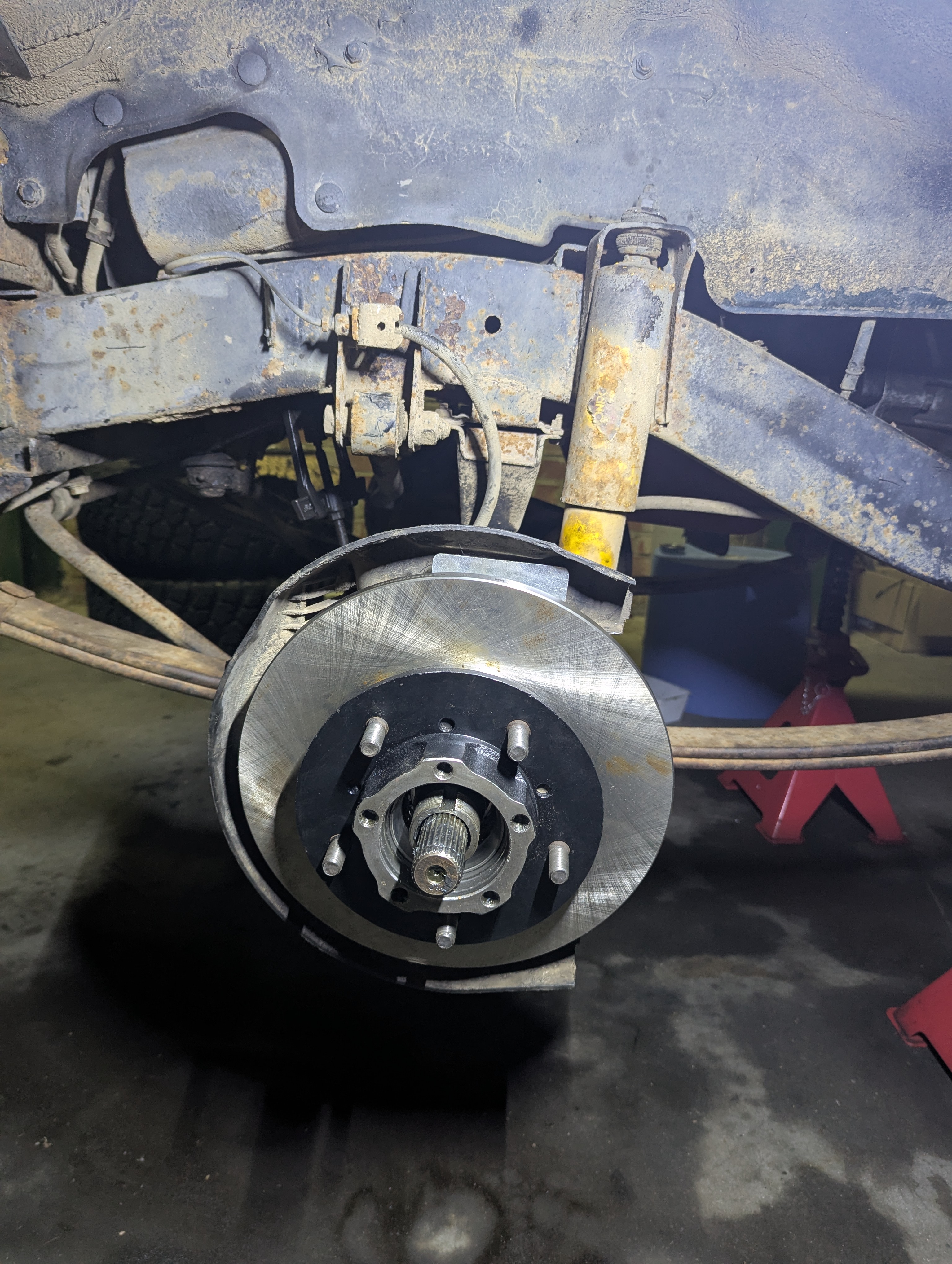 New brake discs installed