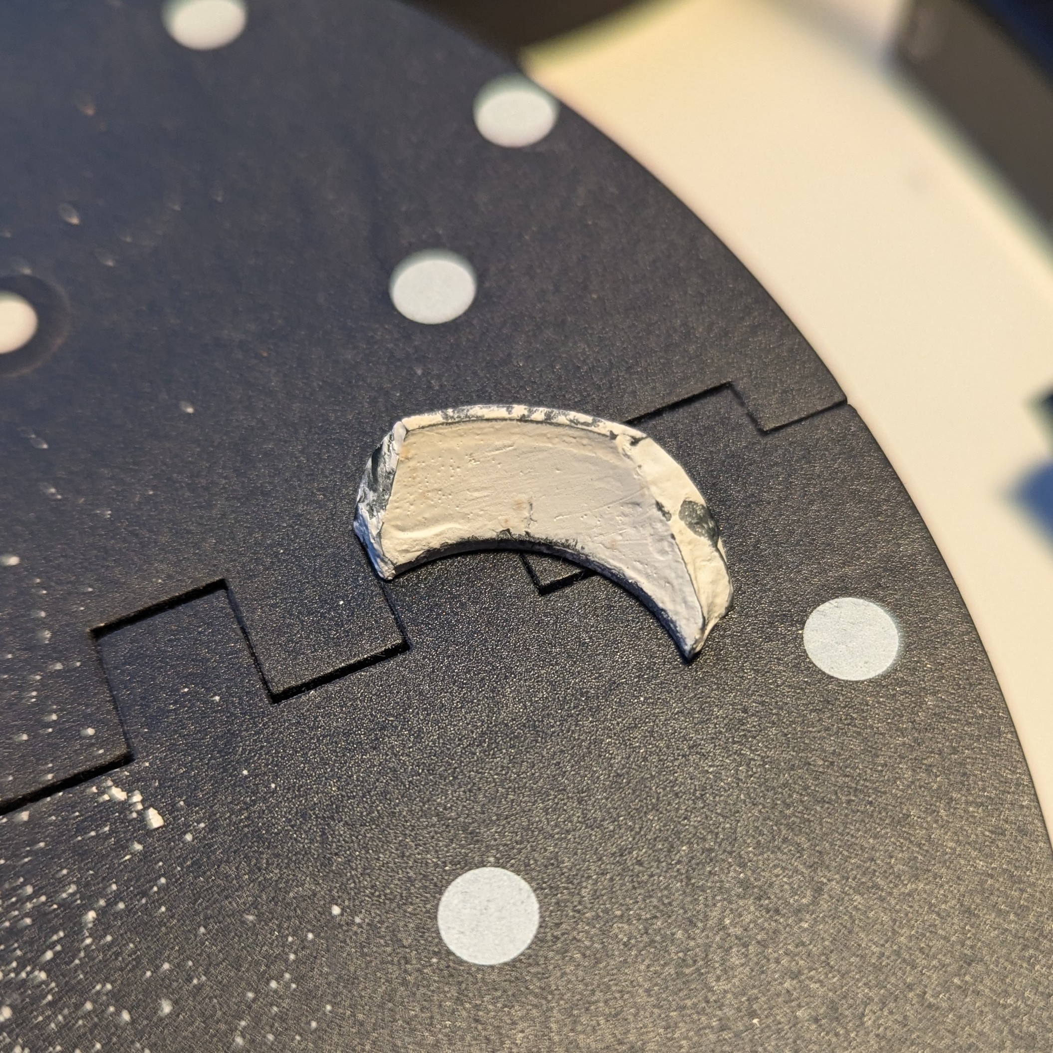 Covered in chalk spray