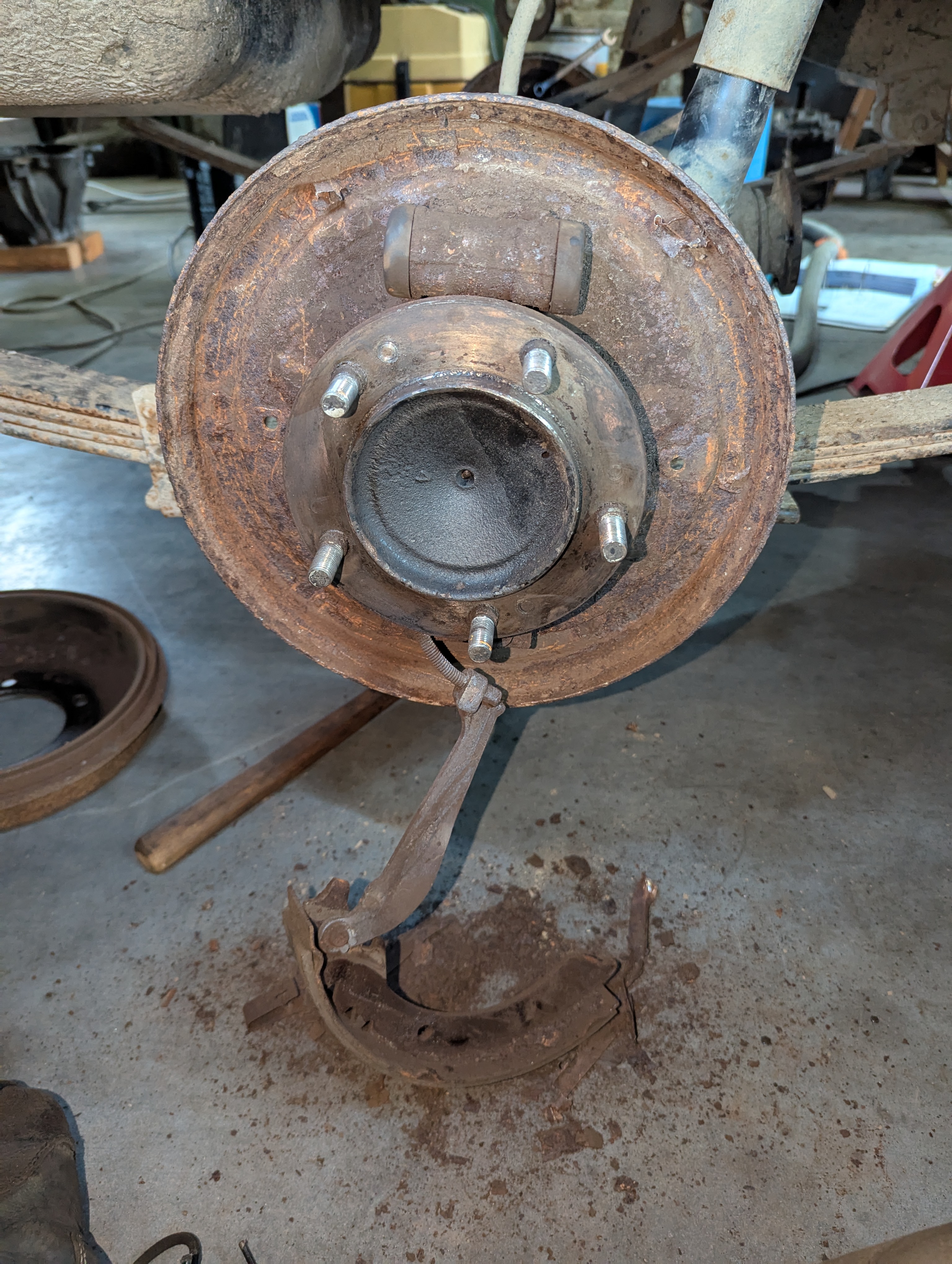 Rear brakes before restoration